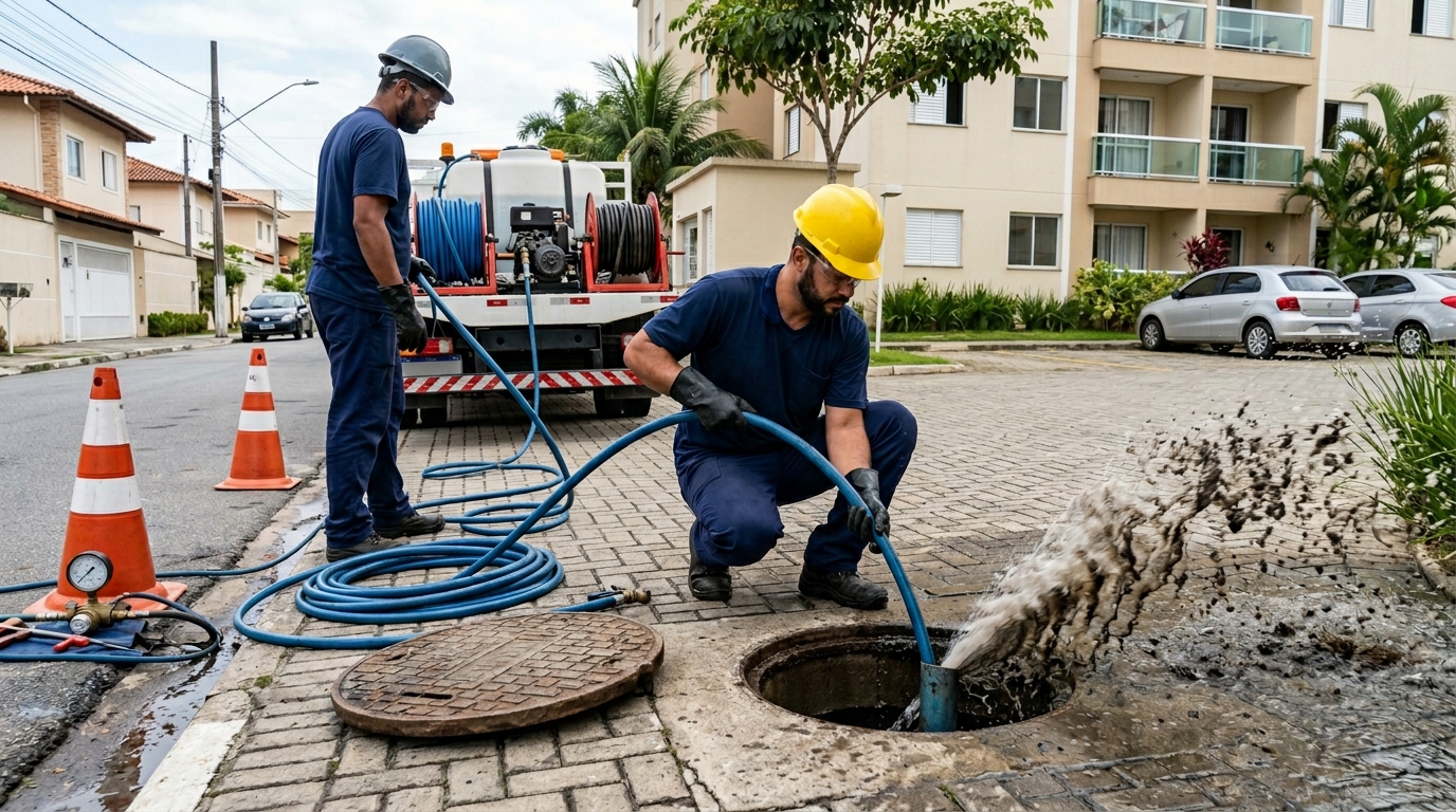Desobstrução com Alta Pressão em São José do Rio Preto‑SP