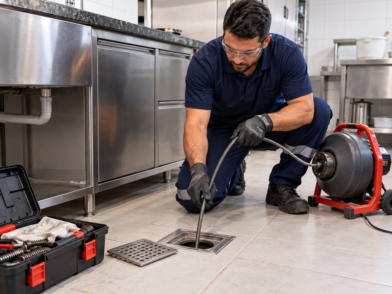 Desobstrução na Cozinha em São José do Rio Preto‑SP