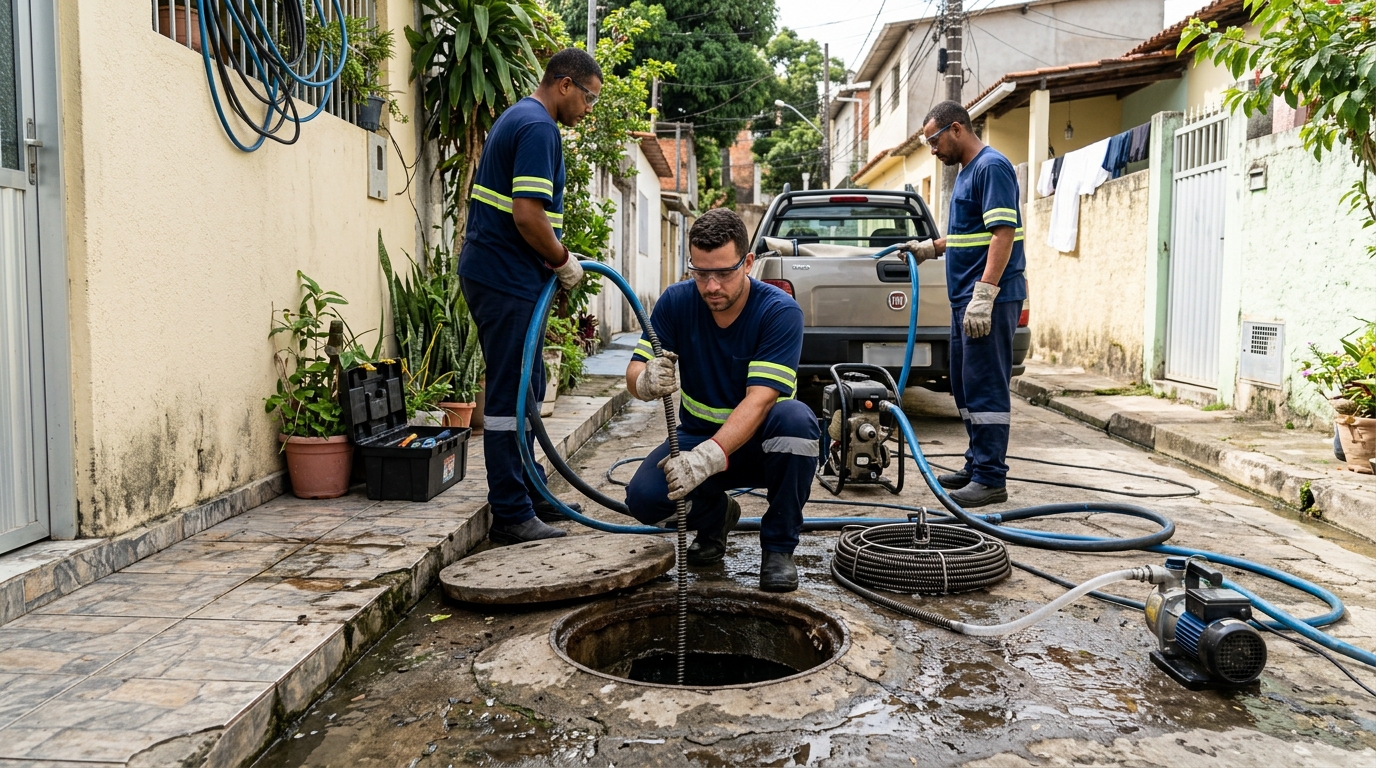 Desentupimento de Esgoto com Hidrojateamento em São José do Rio Preto‑SP